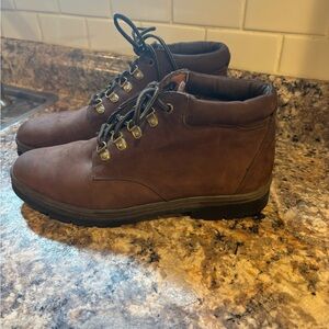 Bass Dark Brown Lace-Up Boots